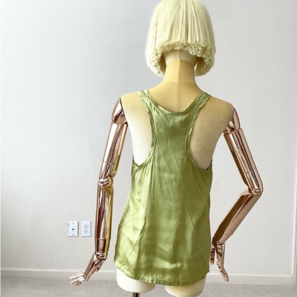 Nili Lotan Green Raceback Scoop Neck Tank Top SZ XS - Picture 4 of 4